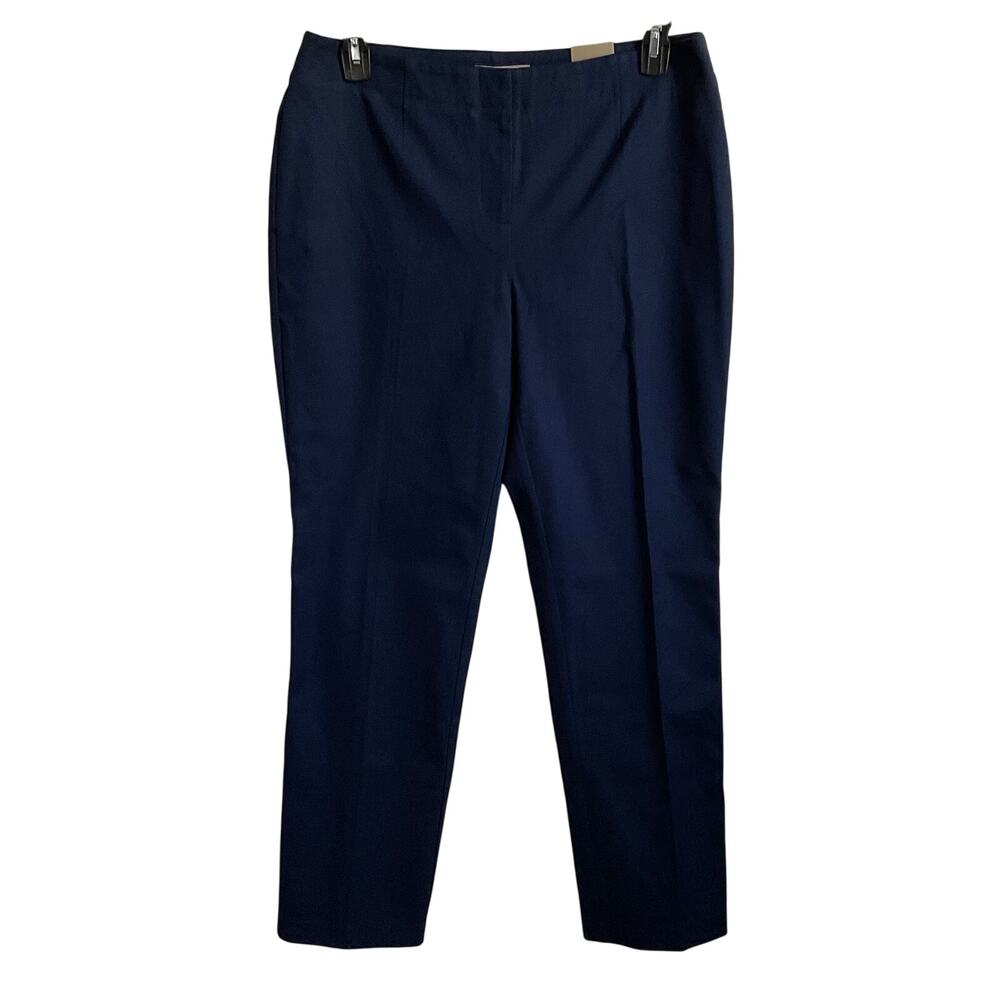 Chico’s Capital Stretch Caba Slim Navy Blue Dress‎ Pants - Size 14 - NEW